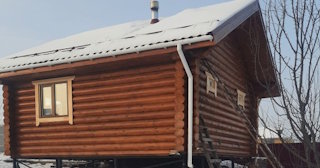 Баня из оцилиндрованного бревна под ключ в Осинниках - от 134745 рублей